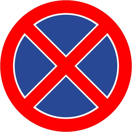 Znak B-36 - ZAKAZ ZATRZYMYWANIA SIĘ