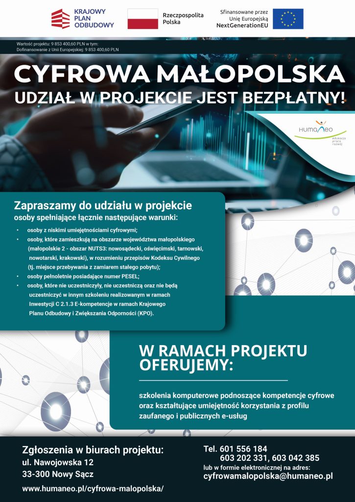 Plakat - Cyfrowa Małopolska